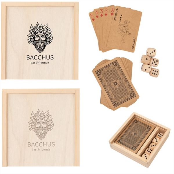 TH80016 Playing Card & Dice Set With Custom Imprint
